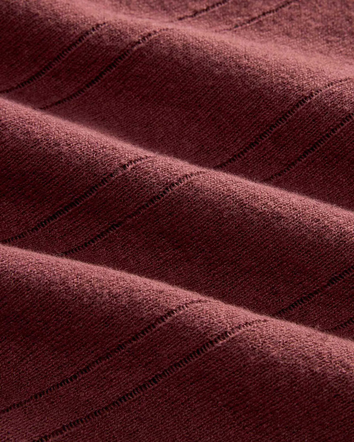 The Valencia Sweater Polo in Dried Cherry Rib
