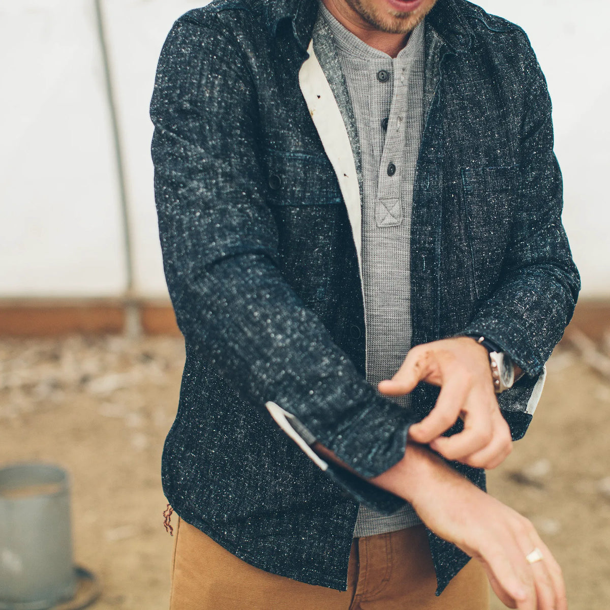 The Utility Shirt in Heavy Slub Denim