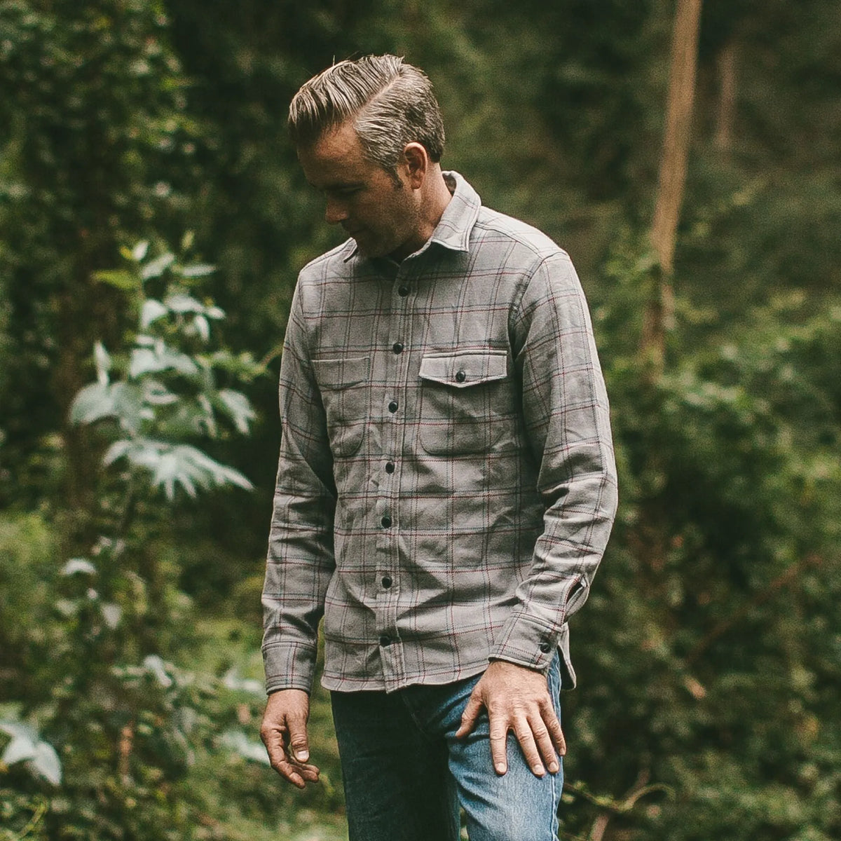 The Crater Shirt in Ash Plaid