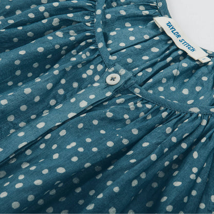 The Orinda Blouse in Dotted Silk Batik