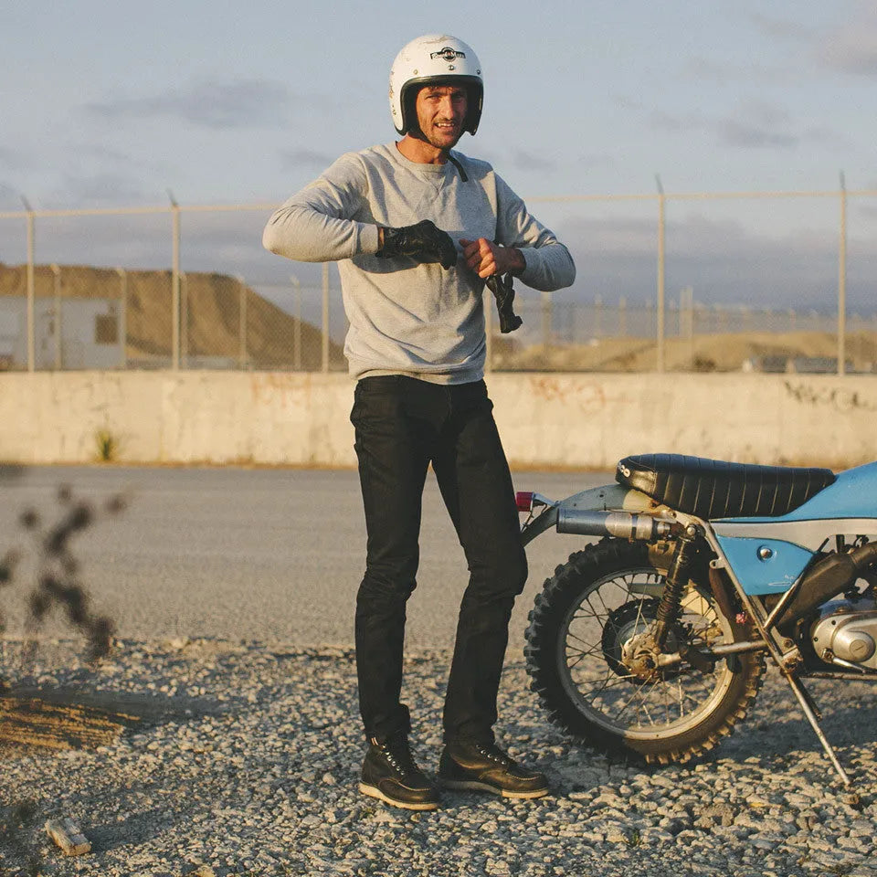 The Slim Jean in Shuttle Loomed Italian Selvage Black Denim