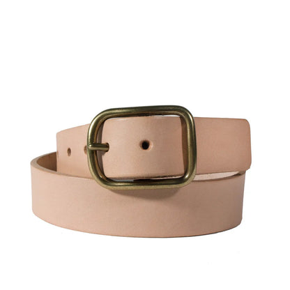 Natural Brass Buckle Belt - 1.5