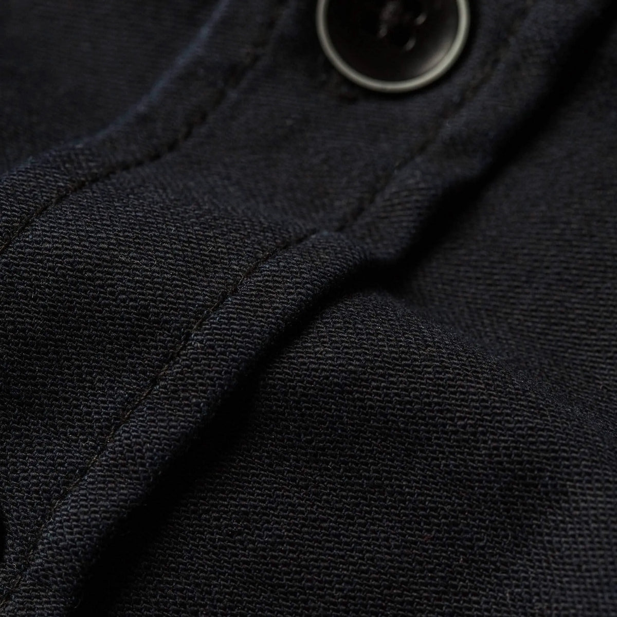The Mechanic Shirt in Black Reverse Sateen