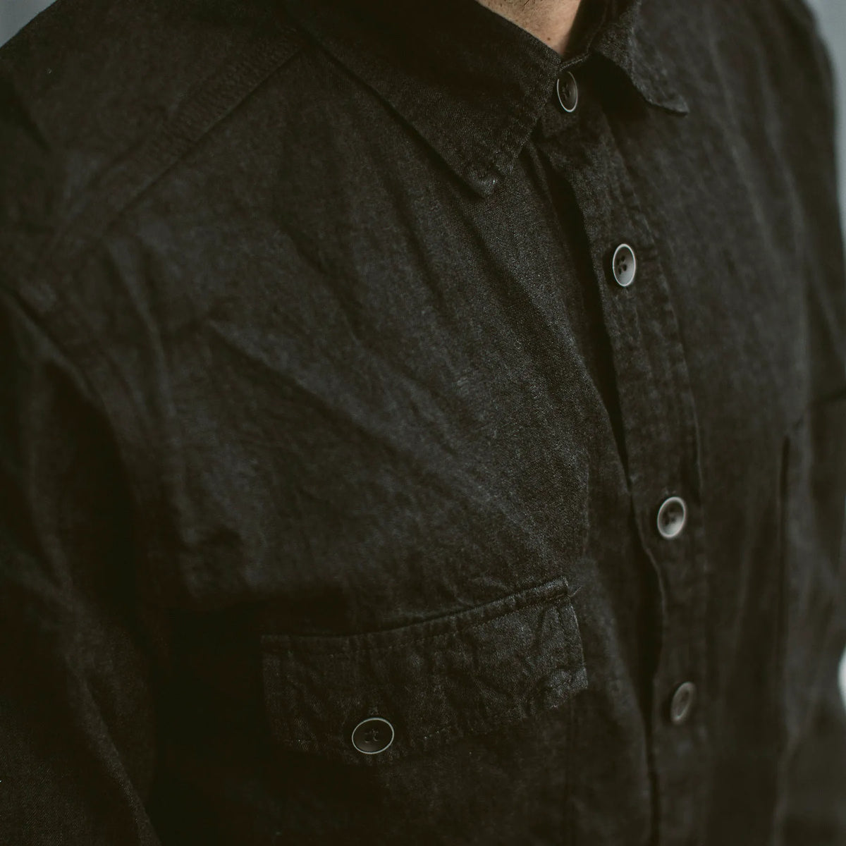 The Utility Shirt in Yoshiwa Black Selvage