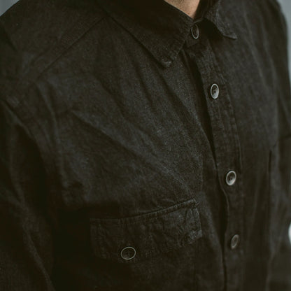 The Utility Shirt in Yoshiwa Black Selvage