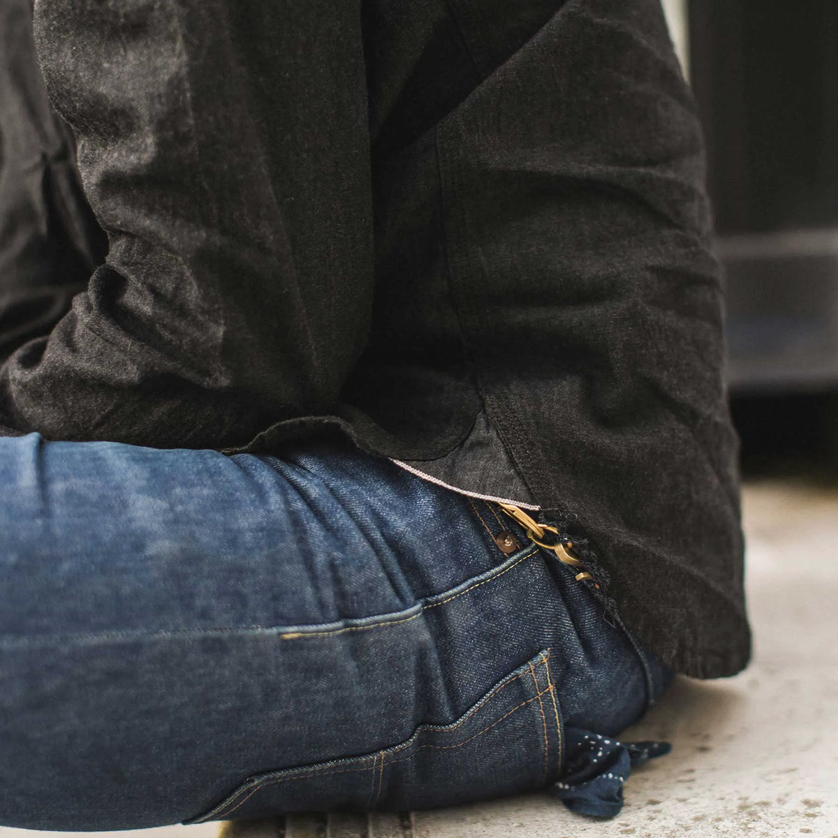 The Utility Shirt in Yoshiwa Black Selvage