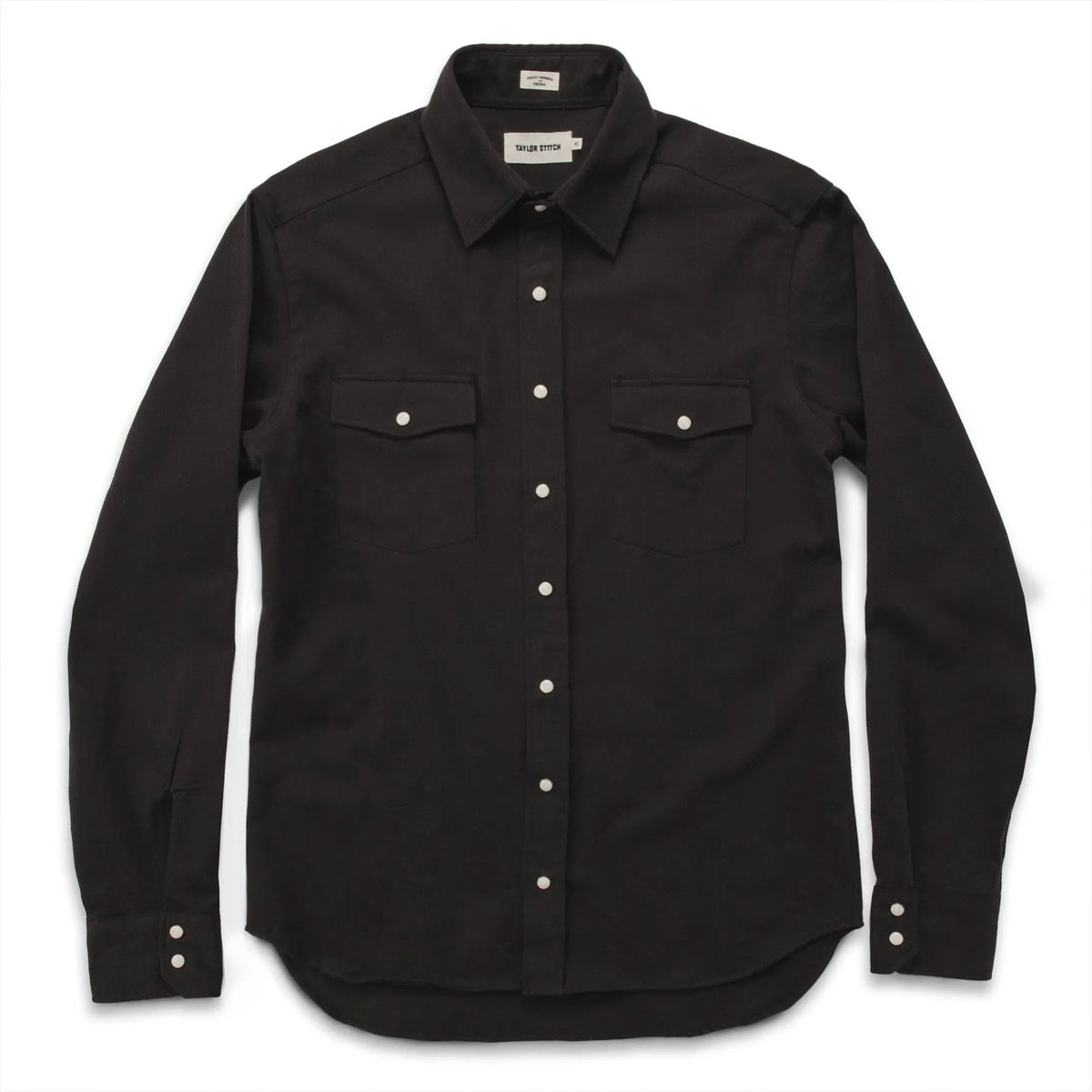 The Glacier Shirt in Sea Washed Black Twill