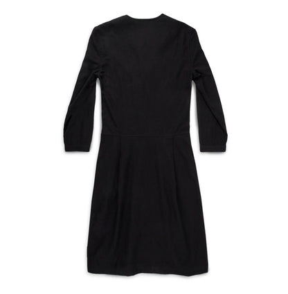 The Juniper Dress in Black Brushed Cotton
