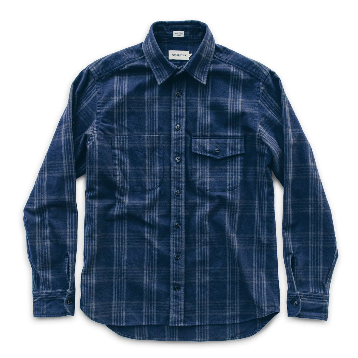 The Crater Shirt in Navy & Charcoal Plaid