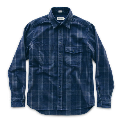 The Crater Shirt in Navy & Charcoal Plaid