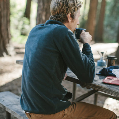 The Pack Pullover in Midnight Polartec Fleece