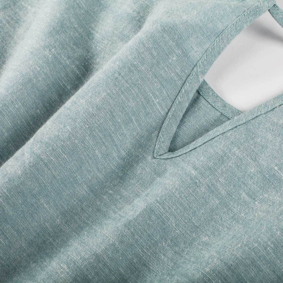 The Mira Dress in Seafoam Cotton Linen