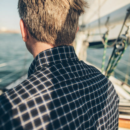 The Jack in Brushed Navy Plaid Flannel