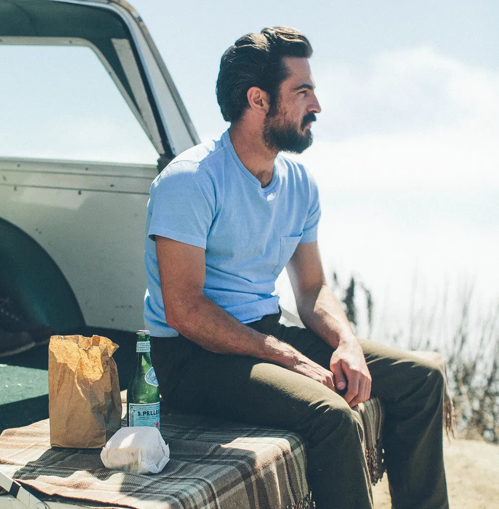 The Highway Tee in Dusty Blue