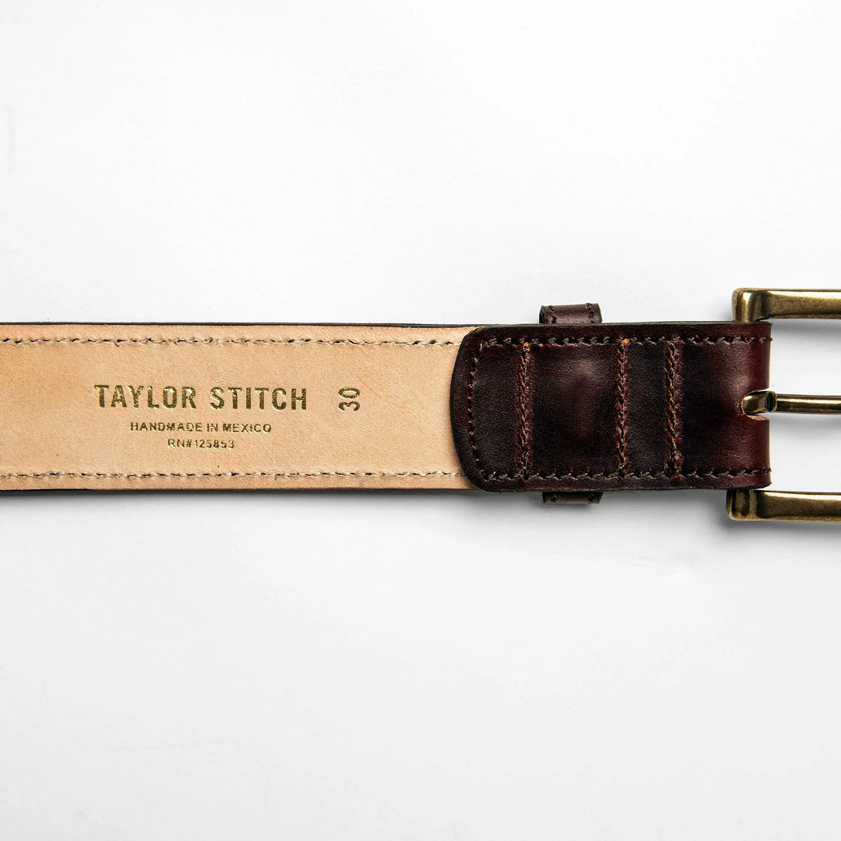 The Stitched Belt in Espresso