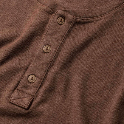 The Heavy Bag Henley in Fatigue Brown