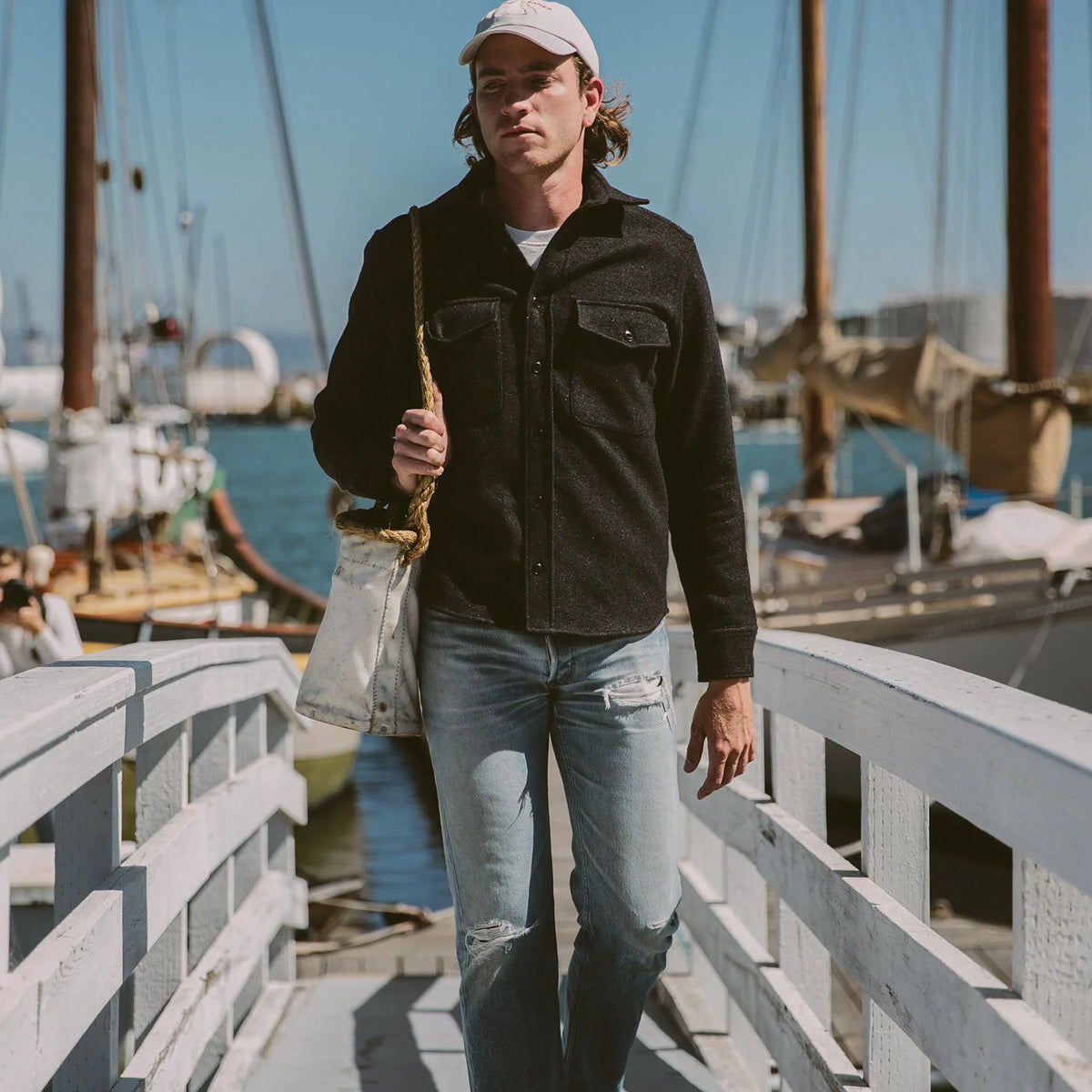 The Maritime Shirt Jacket in Charcoal