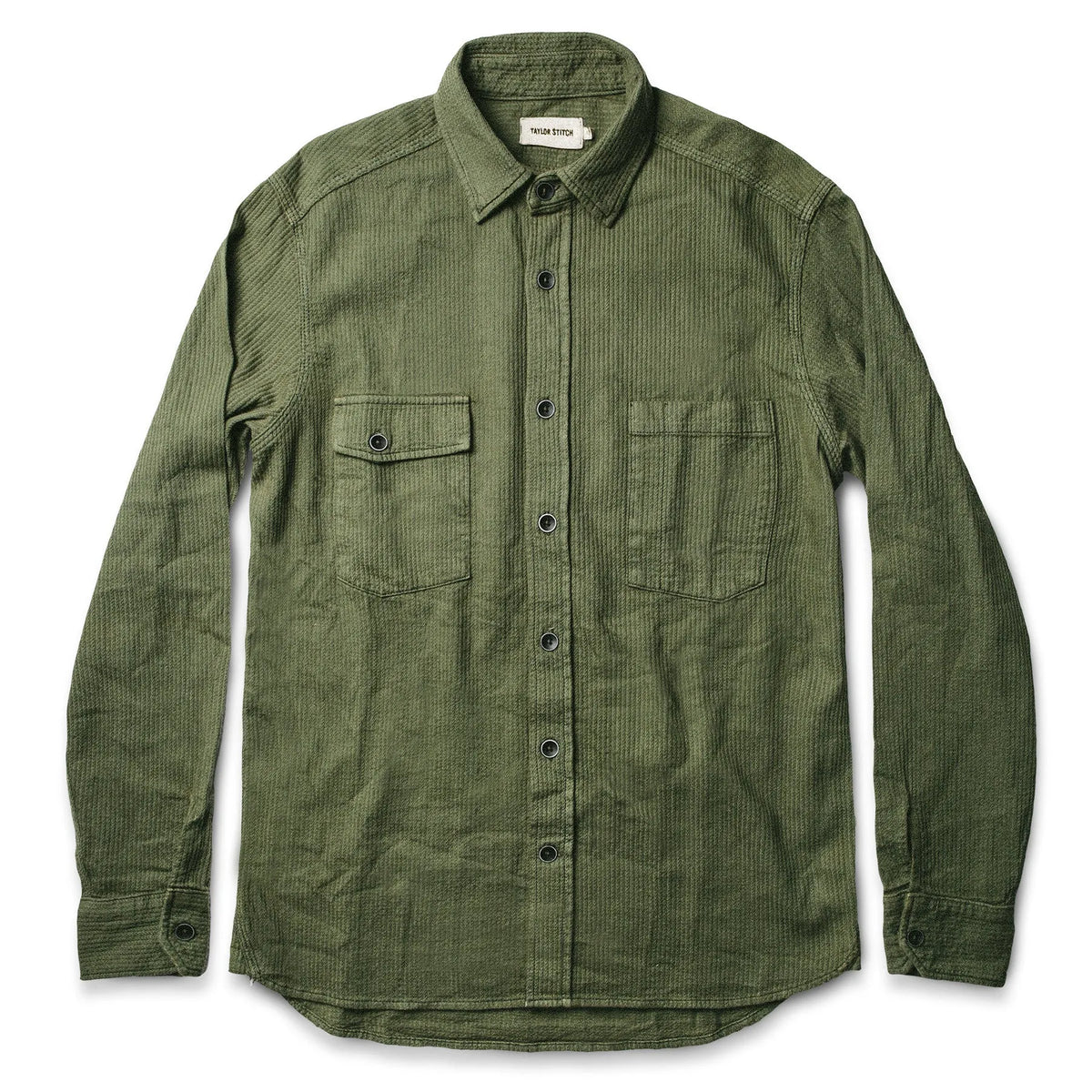 The Utility Shirt in Cone Mills Corded Army