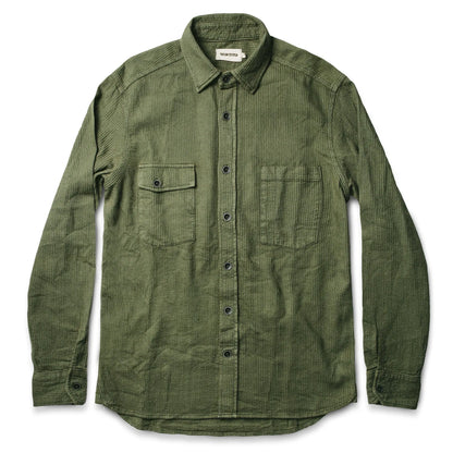 The Utility Shirt in Cone Mills Corded Army