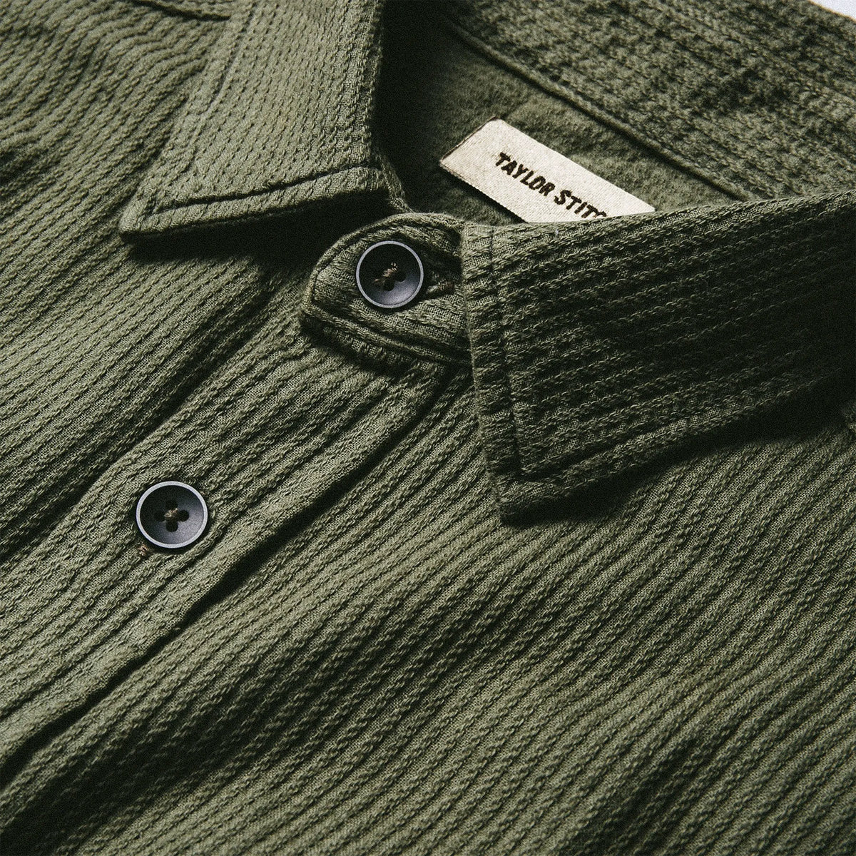 The Utility Shirt in Cone Mills Corded Army