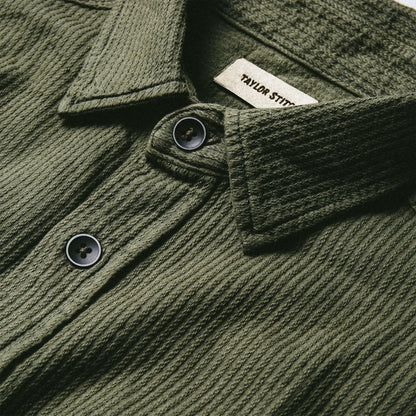 The Utility Shirt in Cone Mills Corded Army