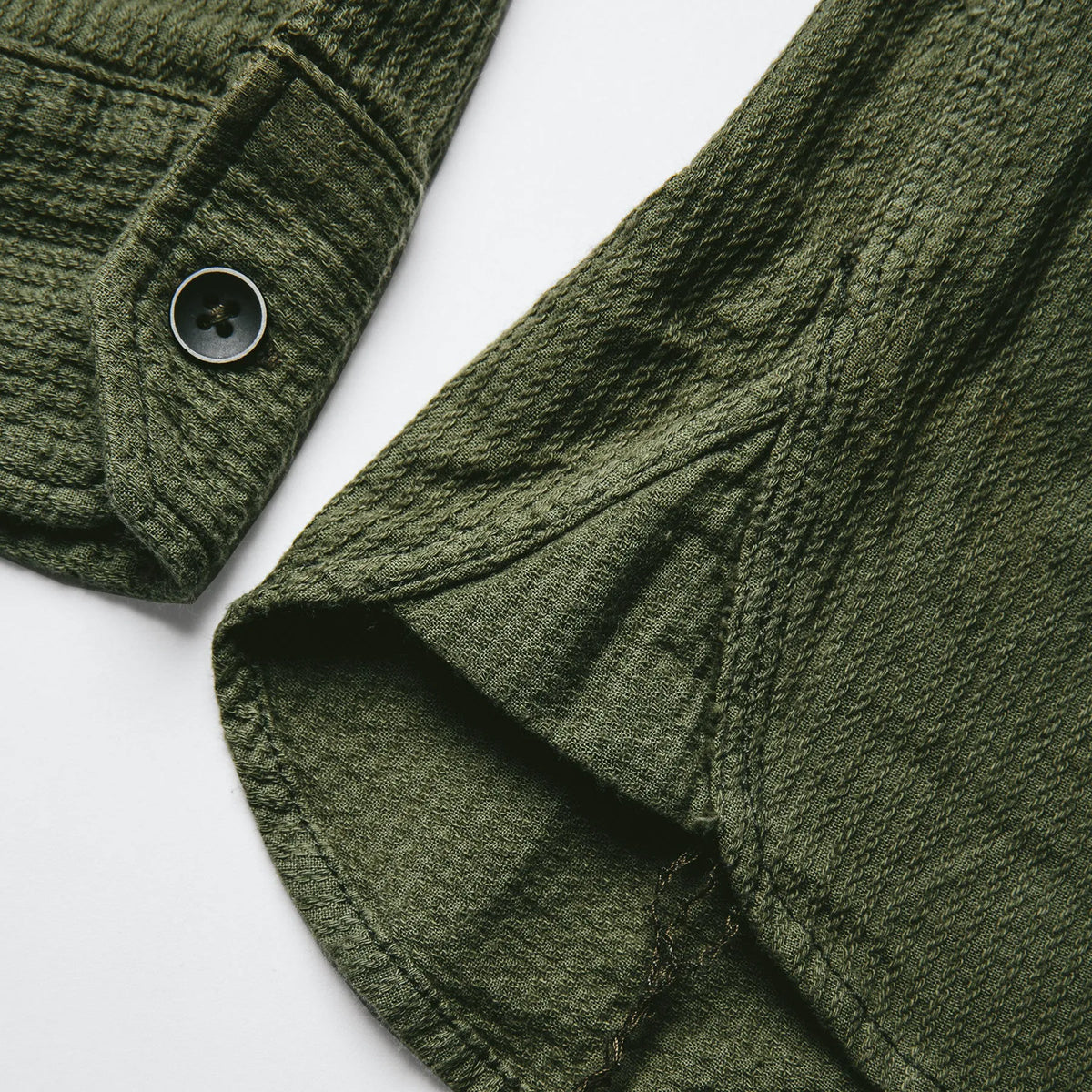 The Utility Shirt in Cone Mills Corded Army