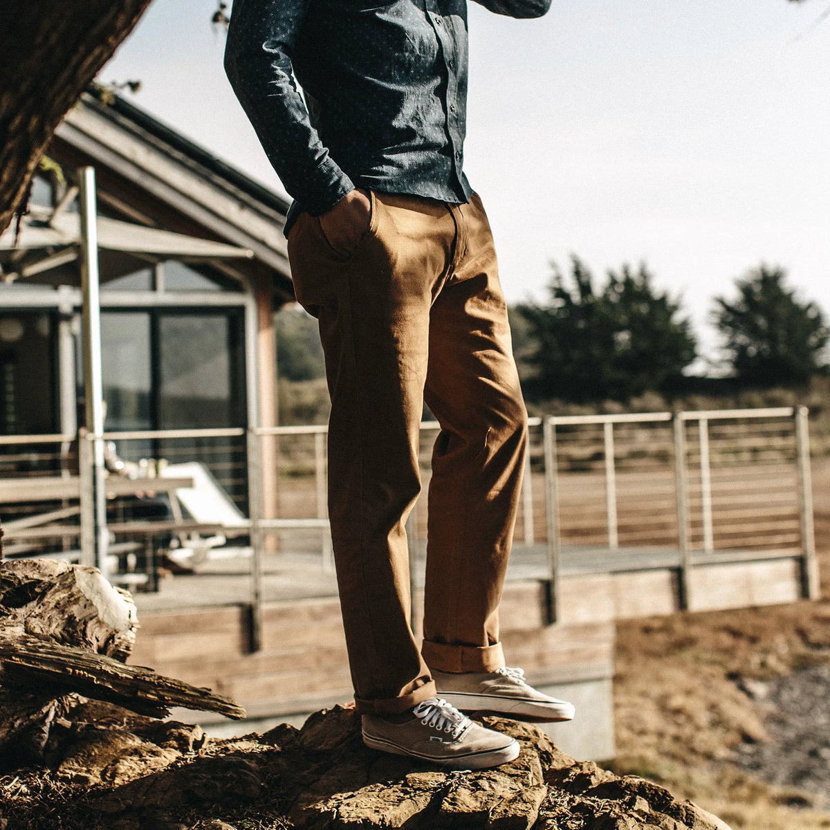 The Democratic Chino in Organic British Khaki