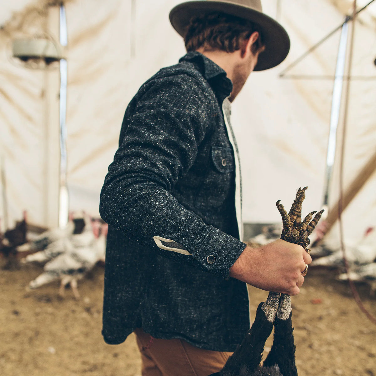 The Utility Shirt in Heavy Slub Denim