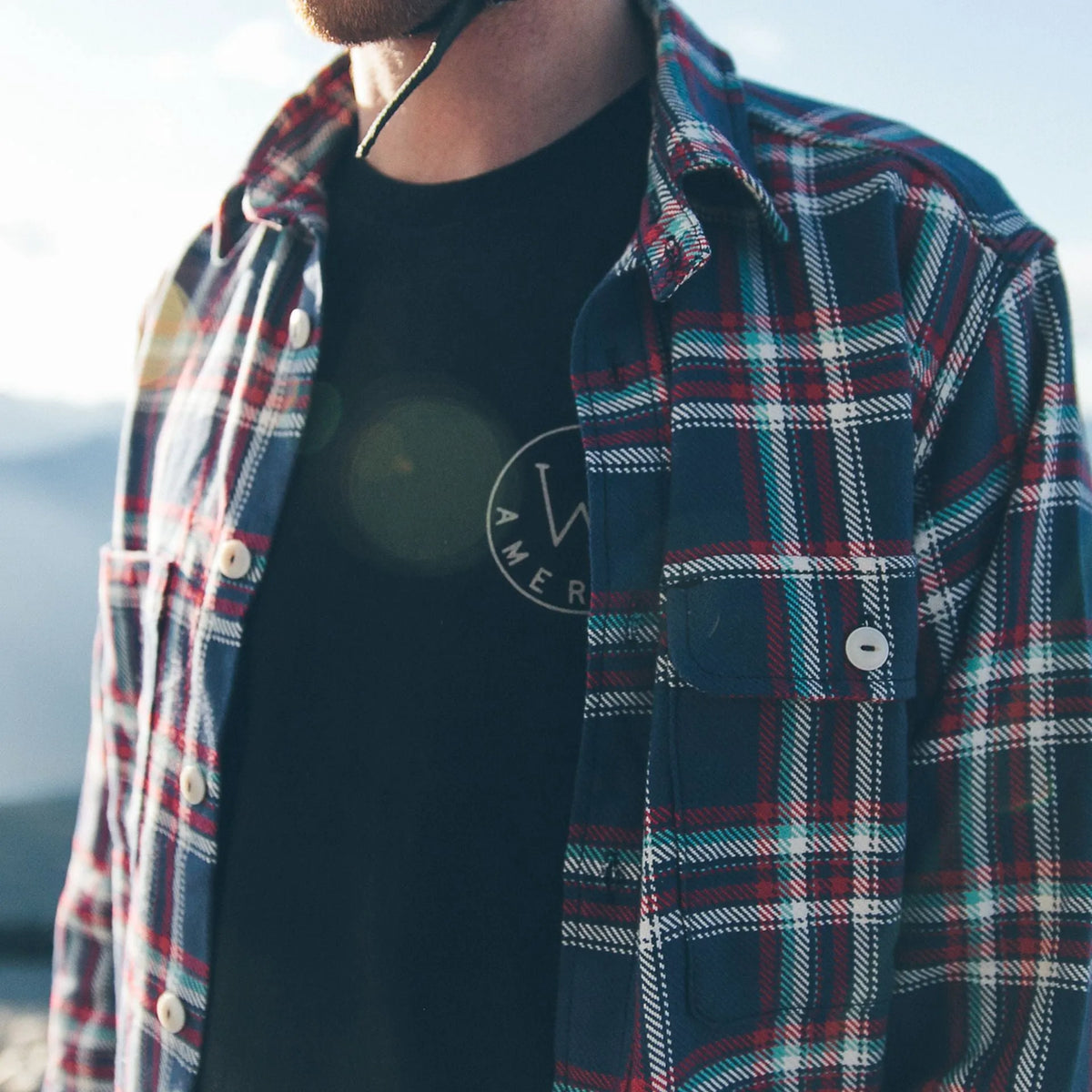 The Triple Needle Moto Utility Shirt in Navy