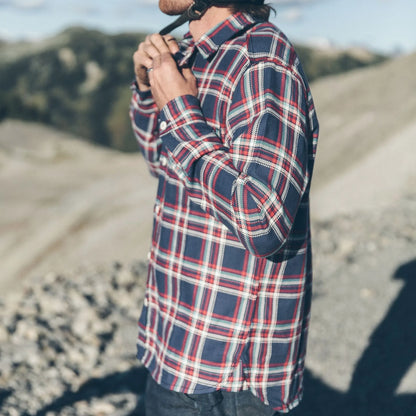 The Triple Needle Moto Utility Shirt in Navy