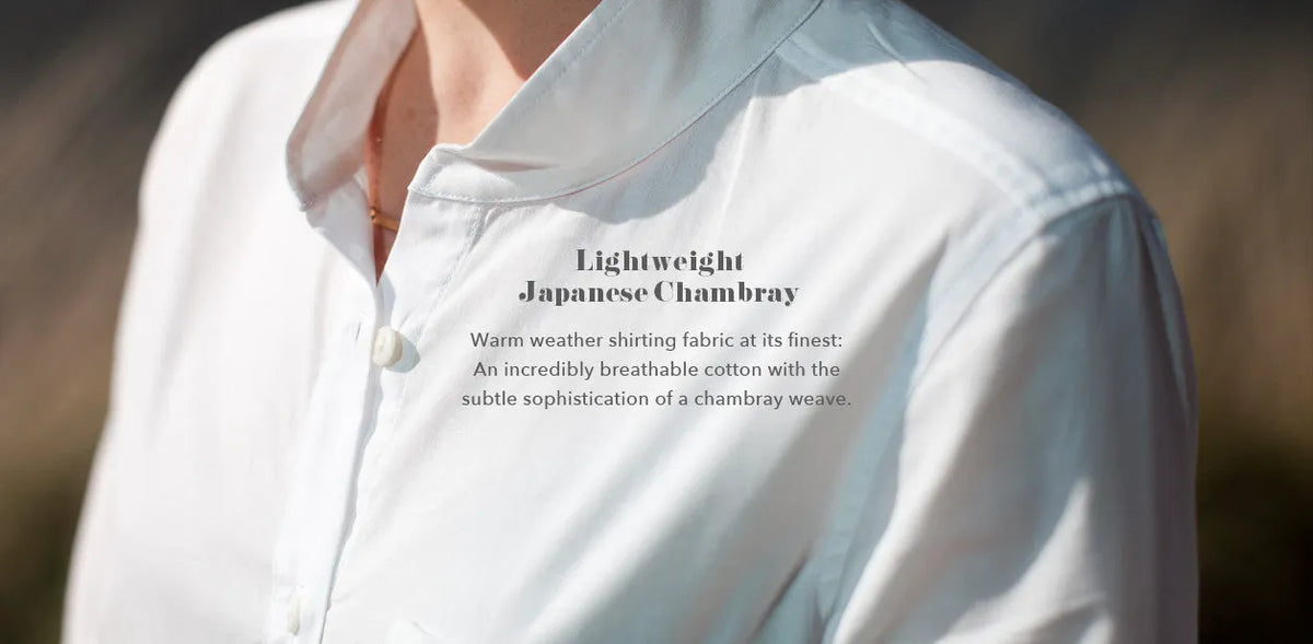The Caroline in White Chambray