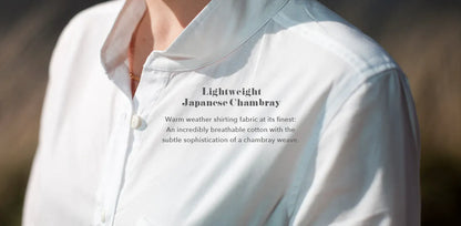 The Caroline in White Chambray