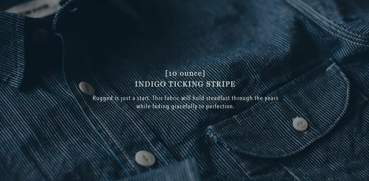 Indigo Jacquard Dot Utility Shirt