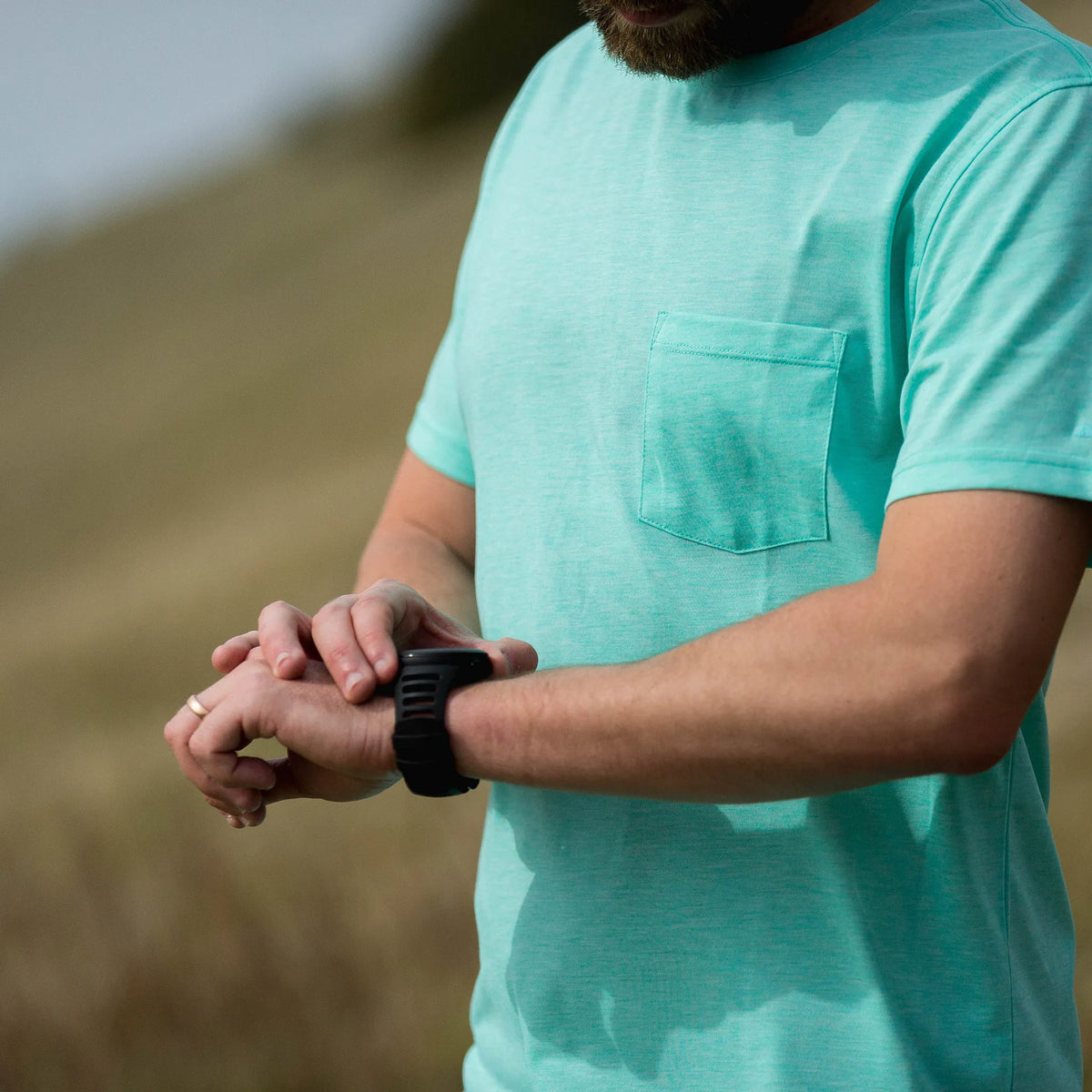 The Myles Everyday Tee in Heather Waterfall