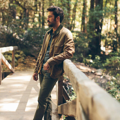 The Rover Jacket in Field Tan Waxed Canvas