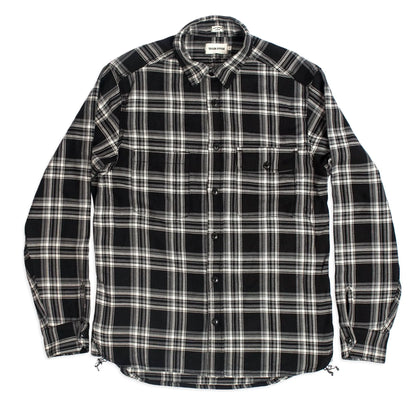The Triple Needle Moto Utility Shirt in Black