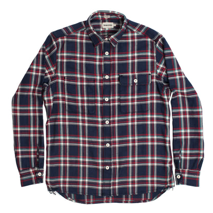 The Triple Needle Moto Utility Shirt in Navy