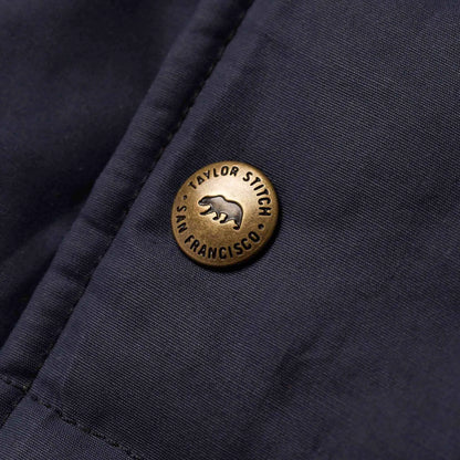 The Garrison Shirt Jacket in Navy Dry Wax