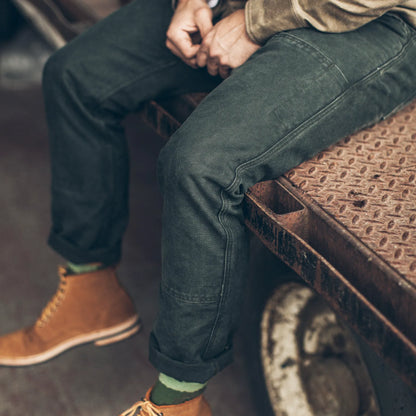 The Chore Pant in Washed Olive