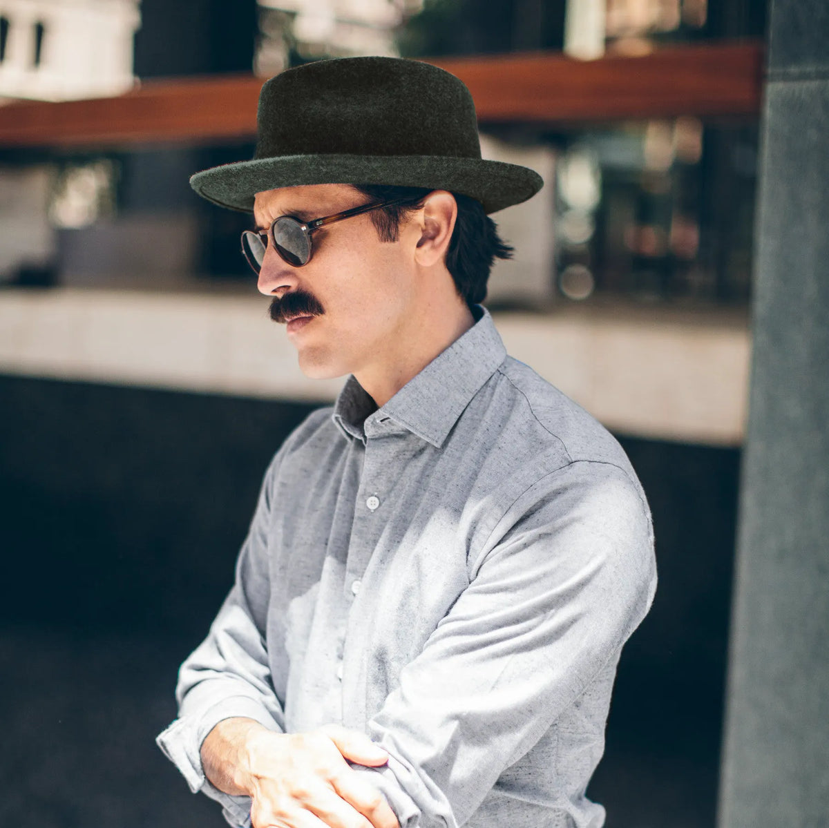 The Luke Fedora in Olive