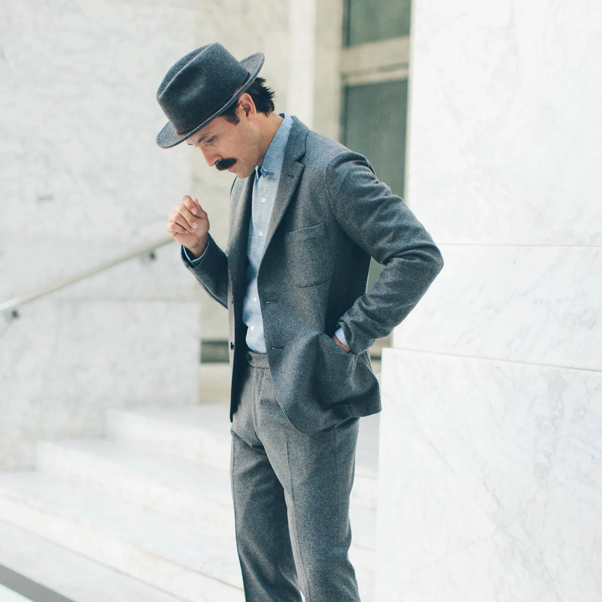 The Telegraph Jacket in Grey Wool