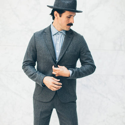 The Telegraph Jacket in Grey Wool