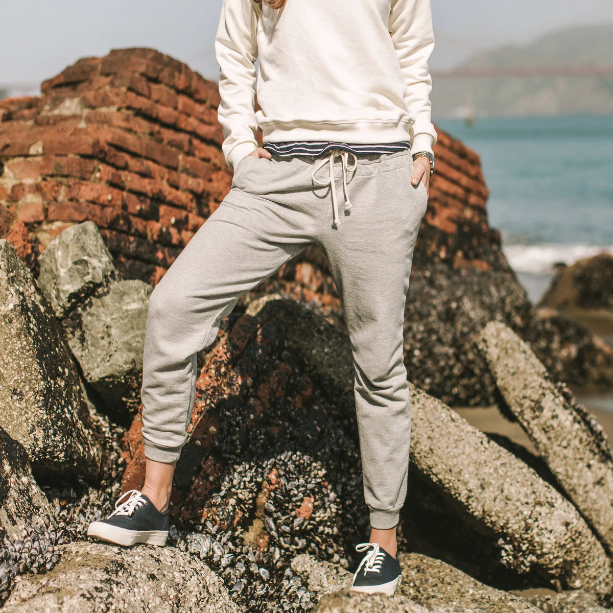 The Weekend Pant in Heather Grey