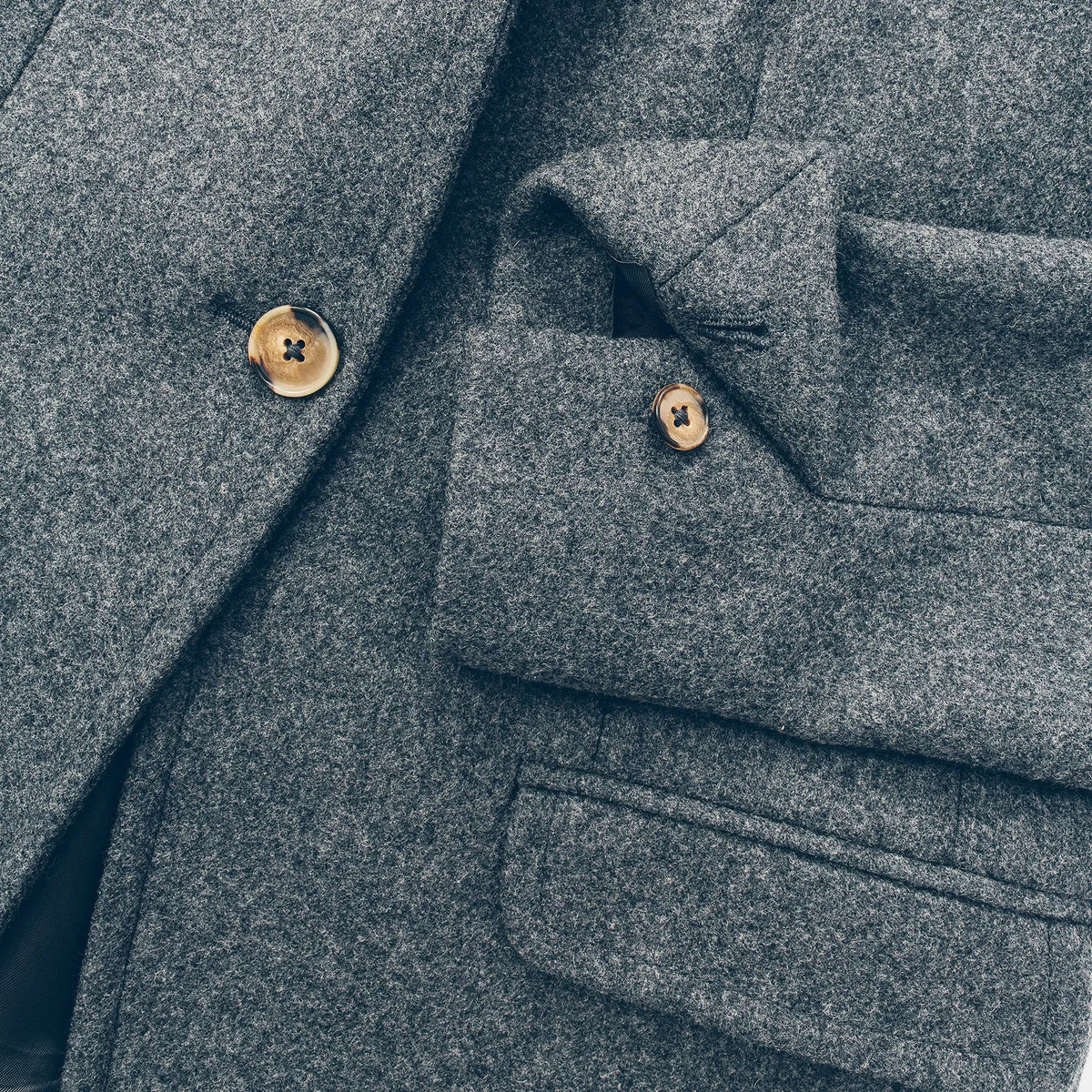 The Telegraph Blazer in Charcoal Wool