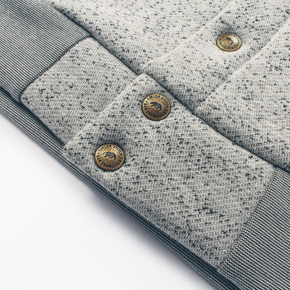 The Bomber in White Fleck Fleece