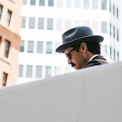 The Luke Fedora in Grey