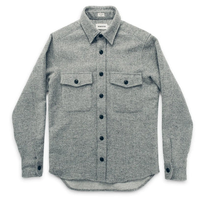 The Maritime Shirt Jacket in Ash Donegal Lambswool