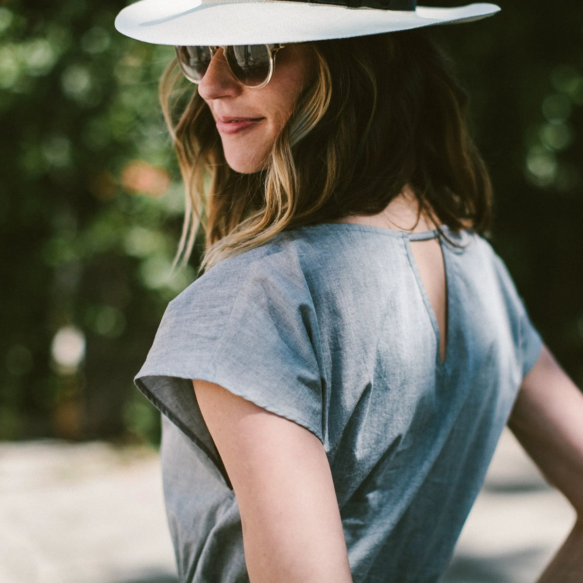 The Mira Dress in Charcoal Cotton