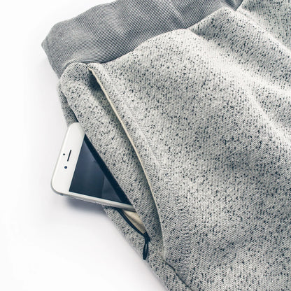 The Travel Pant in White Fleck Fleece