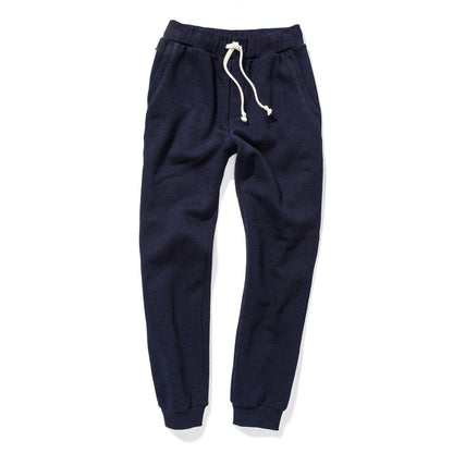 The Travel Pant in Indigo Fleece